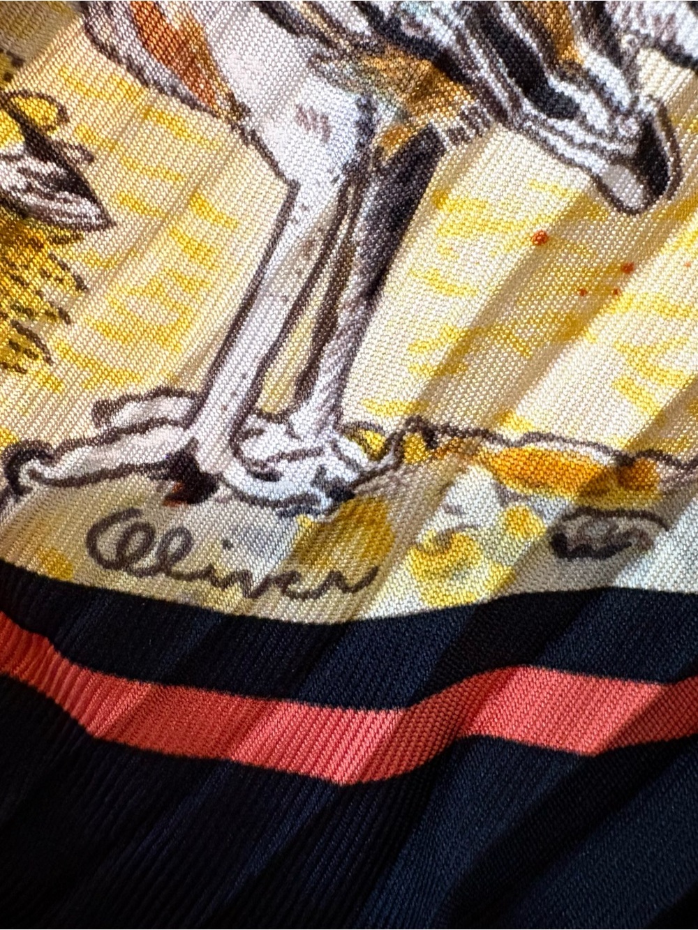 Rare Authentic Hermès Kermit Oliver Plisse Scarf - Picture 9 of 12